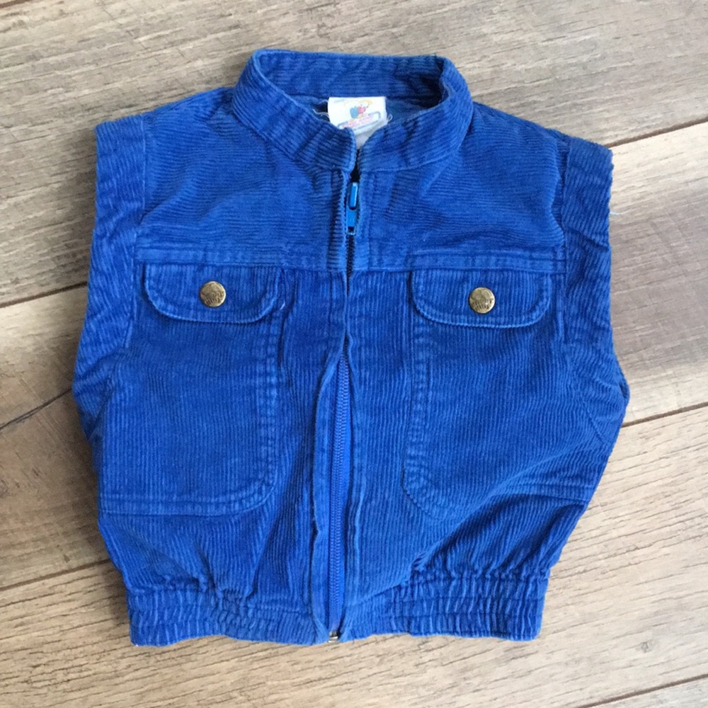 Vintage Blue Corduroy Vest
